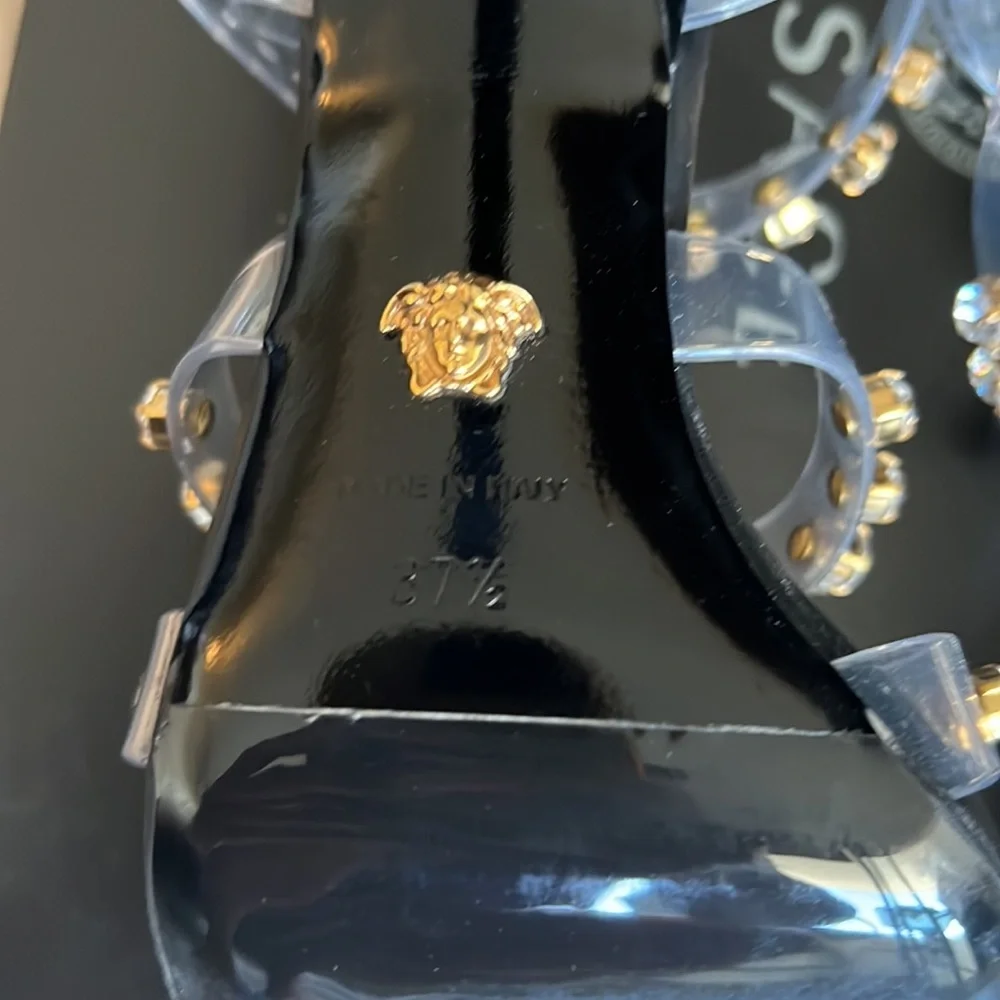 Versace Sandal Heels Jewels Sparkly_Versace Women's Embellished Caged Jelly - Picture 6 of 12